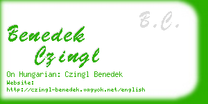 benedek czingl business card